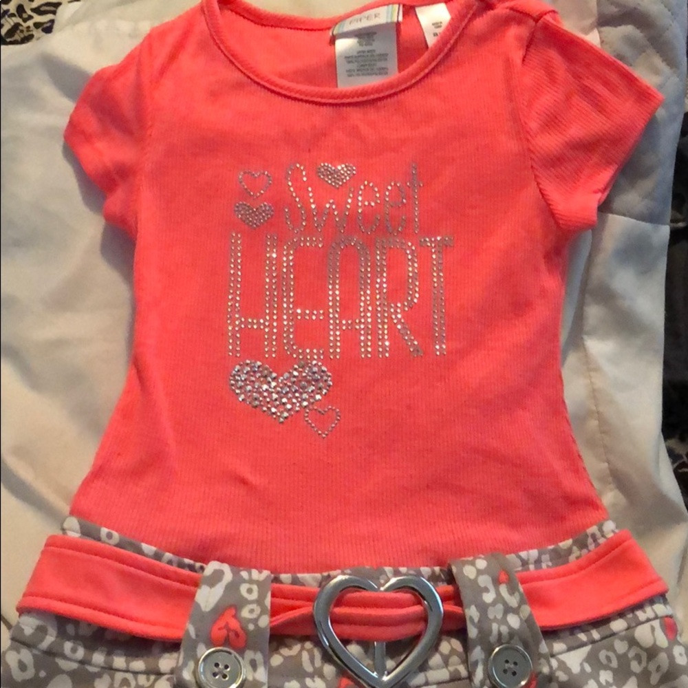 Pink and gray girl dress
